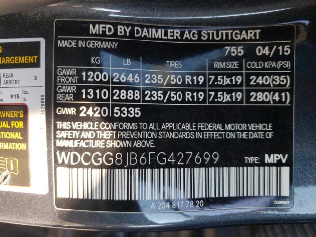 Photo 11 VIN: WDCGG8JB6FG427699 - MERCEDES-BENZ GLK 350 4M 