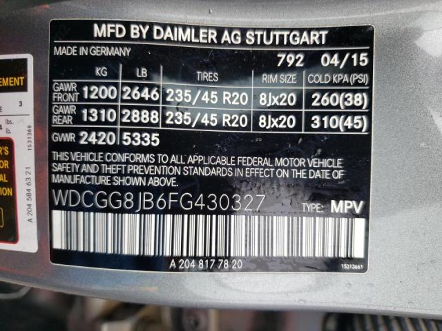 Photo 9 VIN: WDCGG8JB6FG430327 - MERCEDES-BENZ GLK 350 4M 