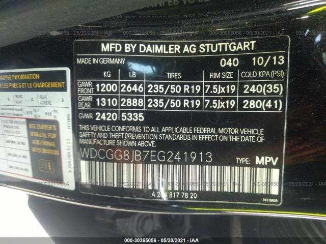 Photo 8 VIN: WDCGG8JB7EG241913 - MERCEDES-BENZ GLK-CLASS 