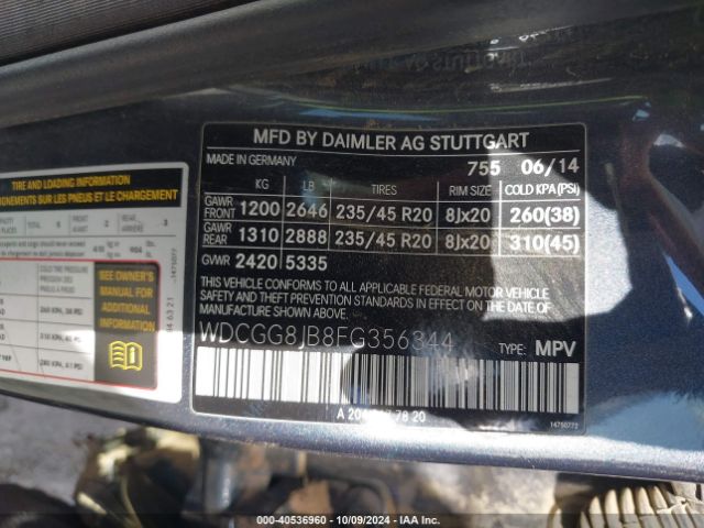 Photo 8 VIN: WDCGG8JB8FG356344 - MERCEDES-BENZ GLK-CLASS 