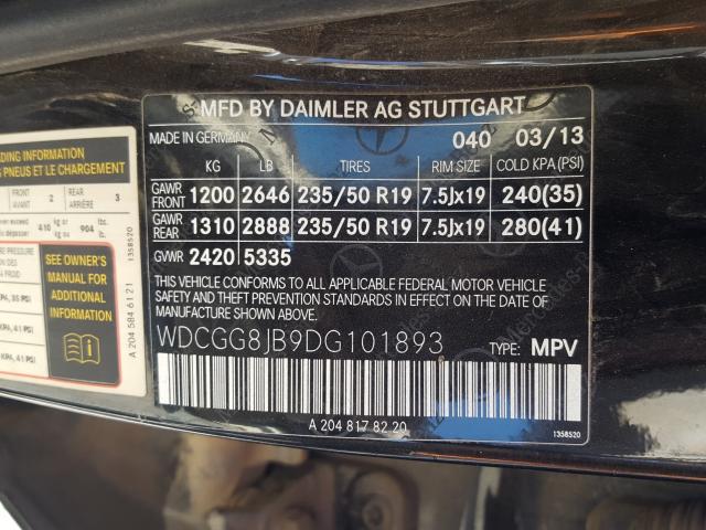 Photo 9 VIN: WDCGG8JB9DG101893 - MERCEDES-BENZ GLK 350 4M 