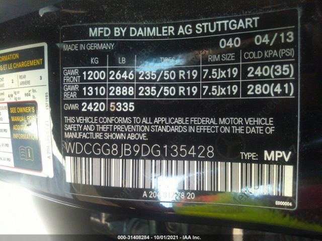 Photo 8 VIN: WDCGG8JB9DG135428 - MERCEDES-BENZ GLK-CLASS 