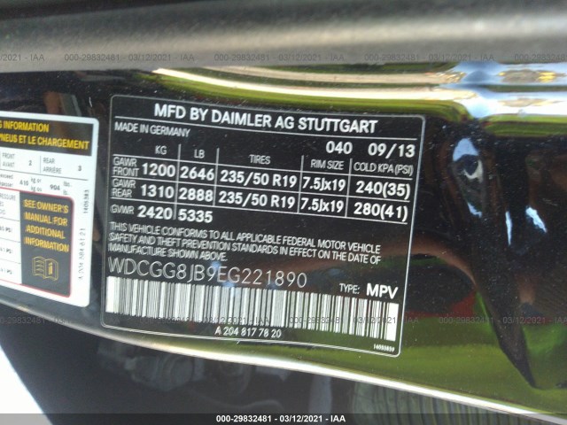 Photo 8 VIN: WDCGG8JB9EG221890 - MERCEDES-BENZ GLK-CLASS 