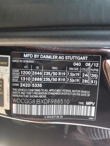 Photo 12 VIN: WDCGG8JBXDF988510 - MERCEDES-BENZ GLK 350 4M 