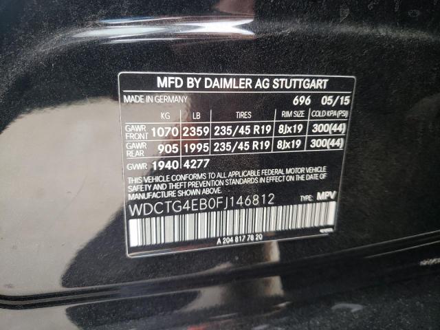 Photo 12 VIN: WDCTG4EB0FJ146812 - MERCEDES-BENZ GLA-CLASS 