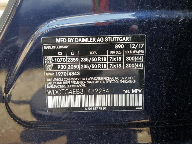 Photo 12 VIN: WDCTG4EB3JJ482284 - MERCEDES-BENZ GLA 250 