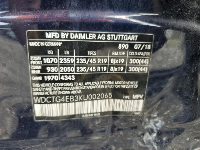 Photo 12 VIN: WDCTG4EB3KU002065 - MERCEDES-BENZ GLA 250 