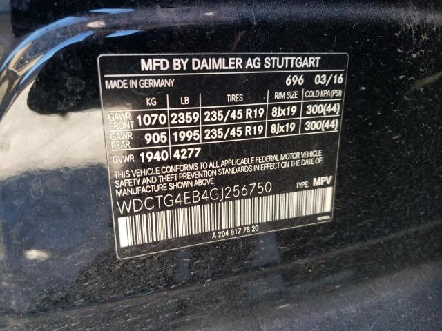 Photo 9 VIN: WDCTG4EB4GJ256750 - MERCEDES-BENZ GLA 250 