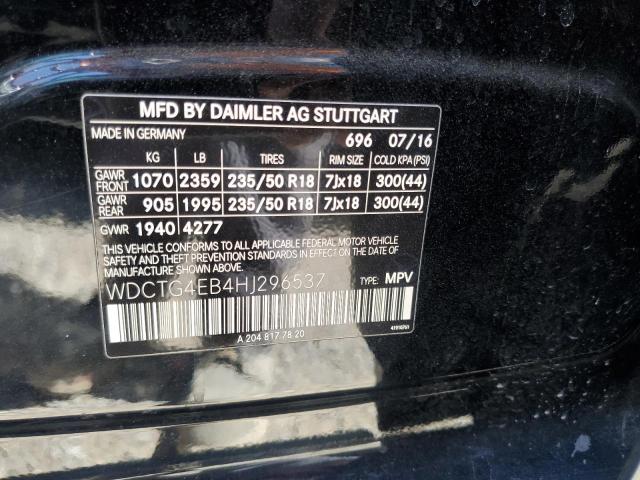 Photo 12 VIN: WDCTG4EB4HJ296537 - MERCEDES-BENZ GLA 250 