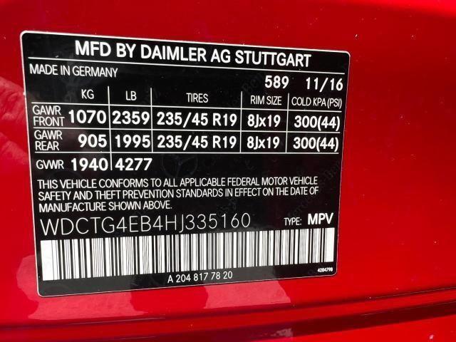 Photo 14 VIN: WDCTG4EB4HJ335160 - MERCEDES-BENZ GLA 250 