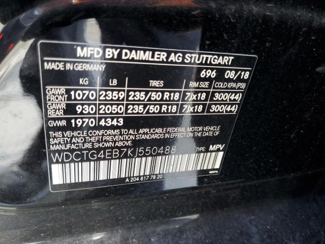 Photo 12 VIN: WDCTG4EB7KJ550488 - MERCEDES-BENZ GLA 250 