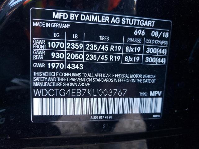 Photo 12 VIN: WDCTG4EB7KU003767 - MERCEDES-BENZ GLA 250 