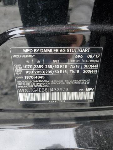 Photo 12 VIN: WDCTG4EB8JJ432979 - MERCEDES-BENZ GLA-CLASS 