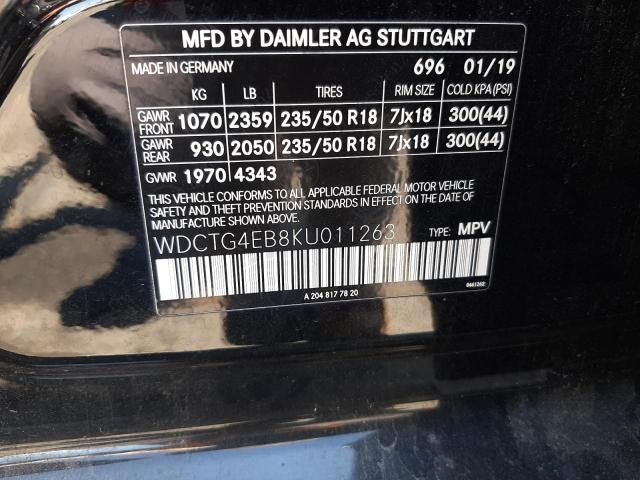 Photo 11 VIN: WDCTG4EB8KU011263 - MERCEDES-BENZ GLA 250 