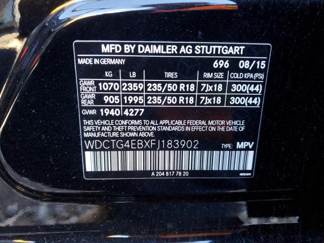 Photo 12 VIN: WDCTG4EBXFJ183902 - MERCEDES-BENZ GLA 250 