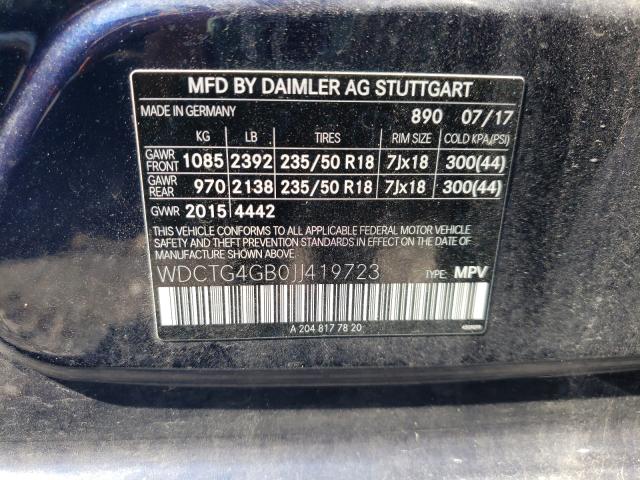 Photo 9 VIN: WDCTG4GB0JJ419723 - MERCEDES-BENZ GLA 250 4M 