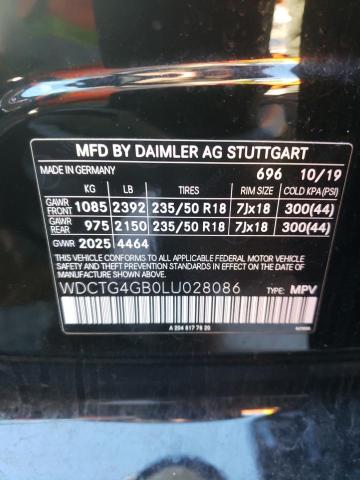 Photo 12 VIN: WDCTG4GB0LU028086 - MERCEDES-BENZ GLA 250 4M 