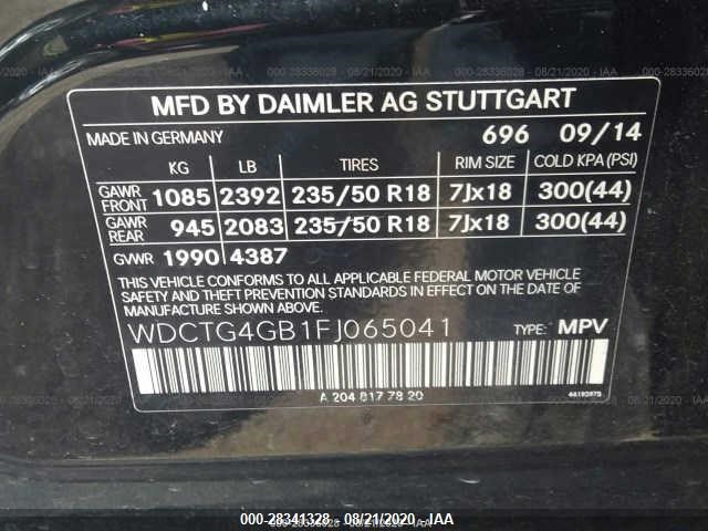 Photo 8 VIN: WDCTG4GB1FJ065041 - MERCEDES-BENZ GLA-CLASS 