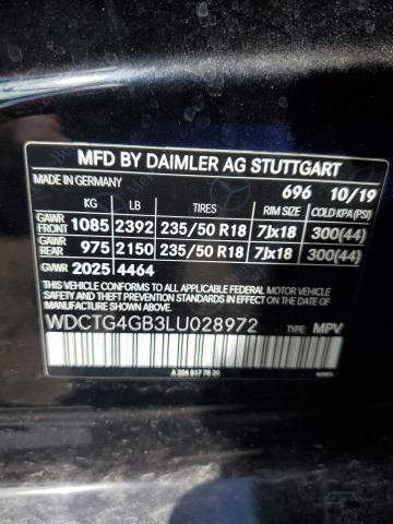 Photo 12 VIN: WDCTG4GB3LU028972 - MERCEDES-BENZ GLA 250 4M 