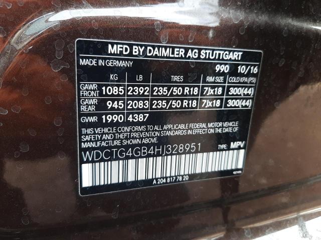 Photo 11 VIN: WDCTG4GB4HJ328951 - MERCEDES-BENZ GLA 250 4M 