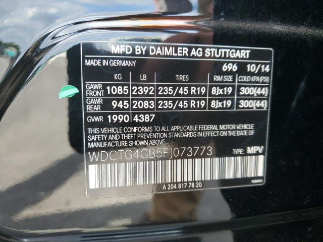 Photo 11 VIN: WDCTG4GB5FJ073773 - MERCEDES-BENZ GLA 250 4M 