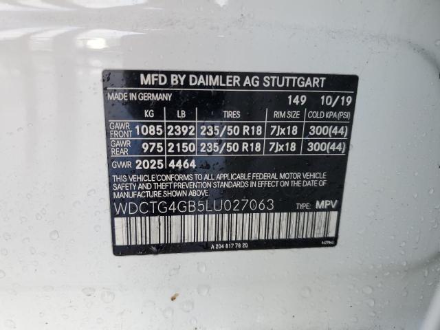 Photo 13 VIN: WDCTG4GB5LU027063 - MERCEDES-BENZ GLA 250 4M 