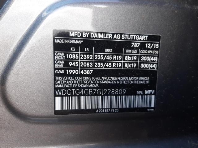 Photo 11 VIN: WDCTG4GB7GJ228809 - MERCEDES-BENZ GLA 250 4M 