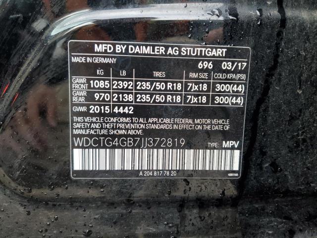 Photo 11 VIN: WDCTG4GB7JJ372819 - MERCEDES-BENZ GLA 250 4M 