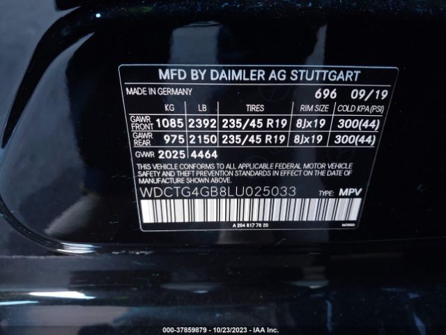 Photo 8 VIN: WDCTG4GB8LU025033 - MERCEDES-BENZ GLA 