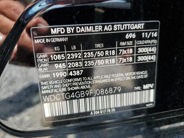 Photo 12 VIN: WDCTG4GB9FJ086879 - MERCEDES-BENZ GLA-CLASS 