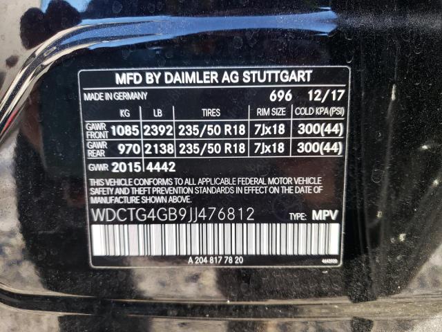 Photo 11 VIN: WDCTG4GB9JJ476812 - MERCEDES-BENZ GLA-KLASSE 