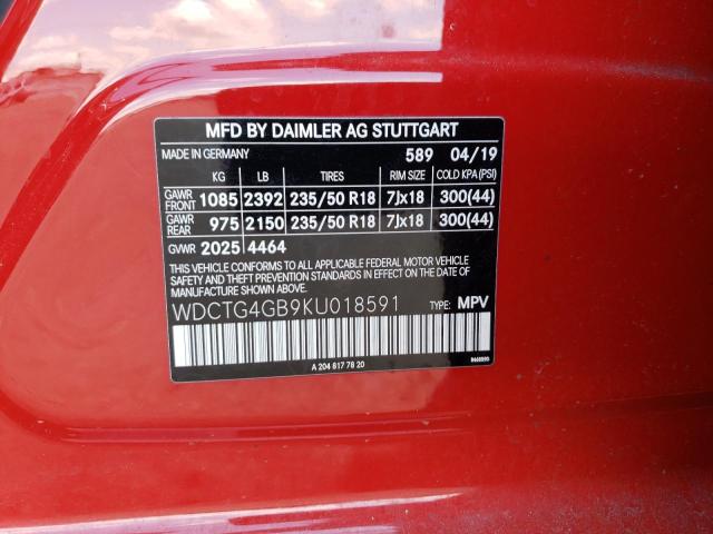 Photo 11 VIN: WDCTG4GB9KU018591 - MERCEDES-BENZ GLA 250 4M 