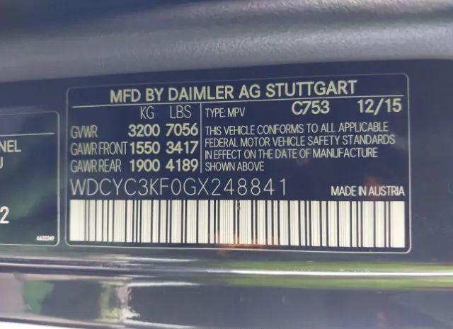 Photo 8 VIN: WDCYC3KF0GX248841 - MERCEDES-BENZ G-KLASSE 