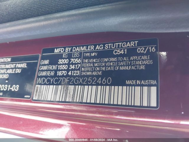 Photo 8 VIN: WDCYC7DF2GX252460 - MERCEDES-BENZ AMG G 63 