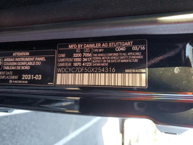 Photo 11 VIN: WDCYC7DF5GX254316 - MERCEDES-BENZ G-CLASS 