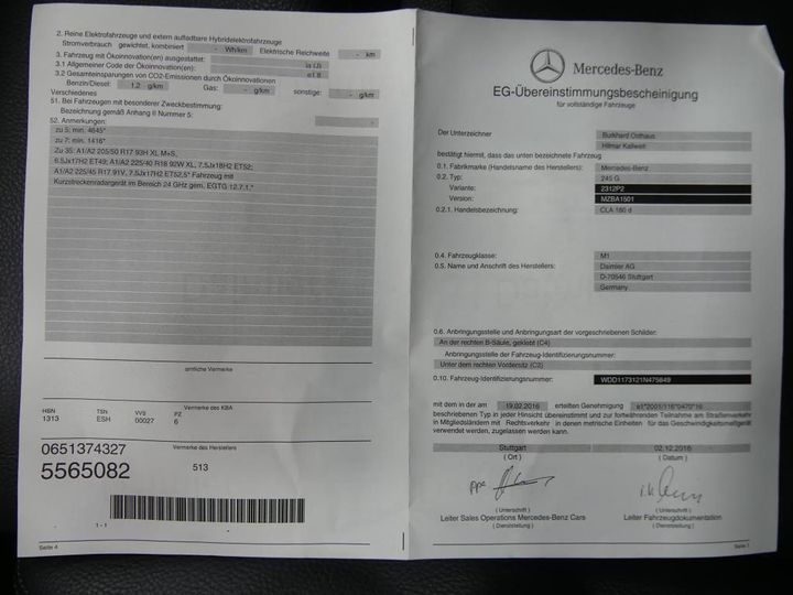 Photo 15 VIN: WDD1173121N475849 - MERCEDES-BENZ CLA 