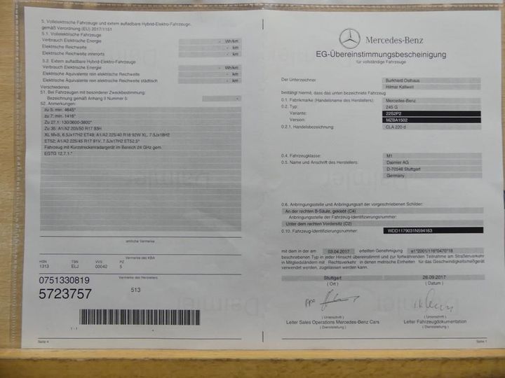 Photo 12 VIN: WDD1179031N594163 - MERCEDES-BENZ CLA SB 