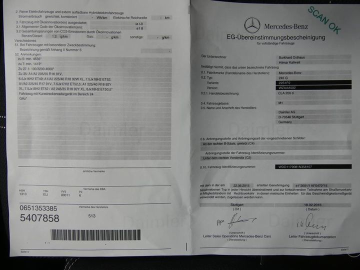 Photo 14 VIN: WDD1179081N358107 - MERCEDES-BENZ CLA SB 