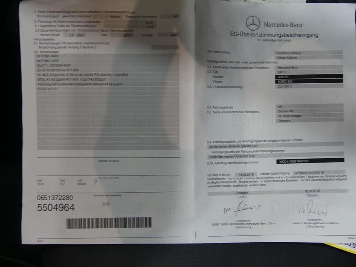 Photo 11 VIN: WDD1179081N431957 - MERCEDES-BENZ CLA SB 