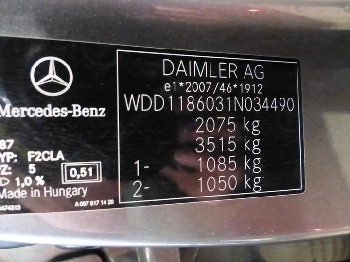 Photo 2 VIN: WDD1186031N034490 - MERCEDES-BENZ CLA SB 