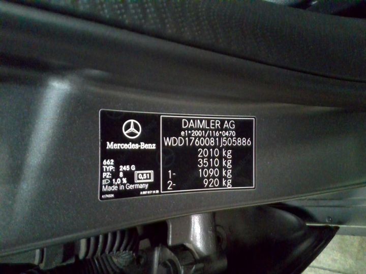 Photo 16 VIN: WDD1760081J505886 - MERCEDES-BENZ CLASSE A 