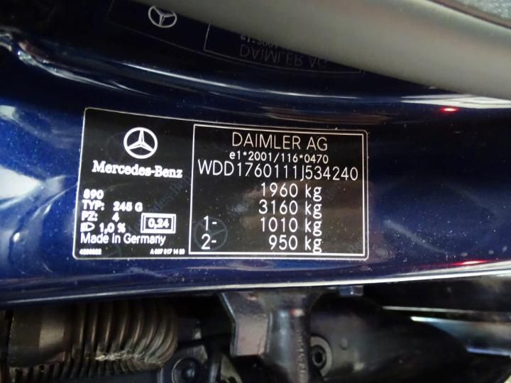 Photo 6 VIN: WDD1760111J534240 - MERCEDES-BENZ A 