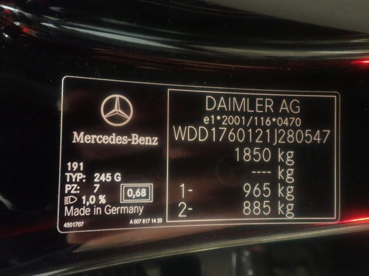 Photo 7 VIN: WDD1760121J280547 - MERCEDES-BENZ CLASSE A 