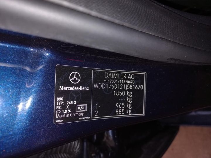 Photo 8 VIN: WDD1760121J581670 - MERCEDES-BENZ A 