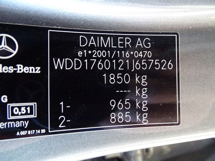 Photo 5 VIN: WDD1760121J657526 - MERCEDES-BENZ A-KLASSE 