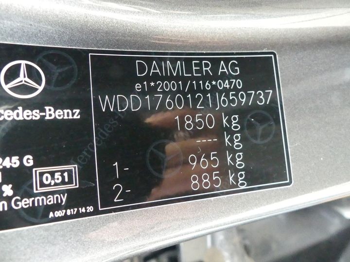 Photo 5 VIN: WDD1760121J659737 - MERCEDES-BENZ A-KLASSE 