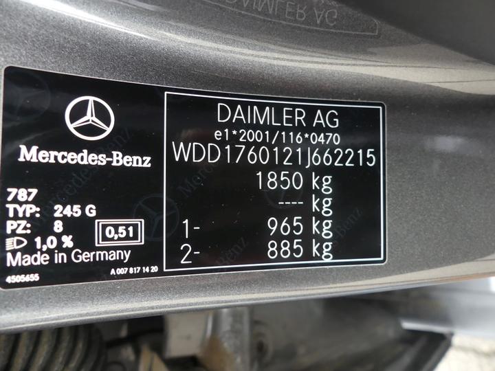 Photo 5 VIN: WDD1760121J662215 - MERCEDES-BENZ A-KLASSE 