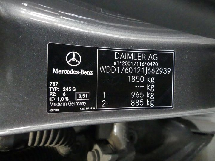 Photo 5 VIN: WDD1760121J662939 - MERCEDES-BENZ A-KLASSE 