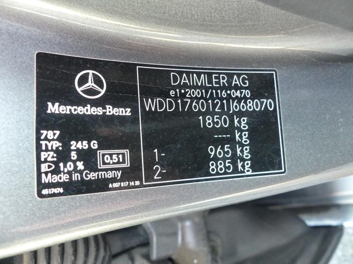 Photo 5 VIN: WDD1760121J668070 - MERCEDES-BENZ A-KLASSE 