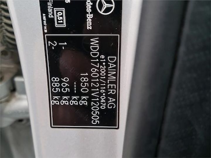 Photo 11 VIN: WDD1760121V120505 - MERCEDES-BENZ CLASSE A DIESEL (W176) - 2015 